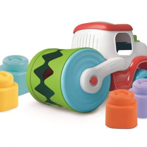 Clementoni Sensory Steamroller Brick Eater Roller with 6 Clemmy Blocks, for Toddlers 6-36 Months, 17495