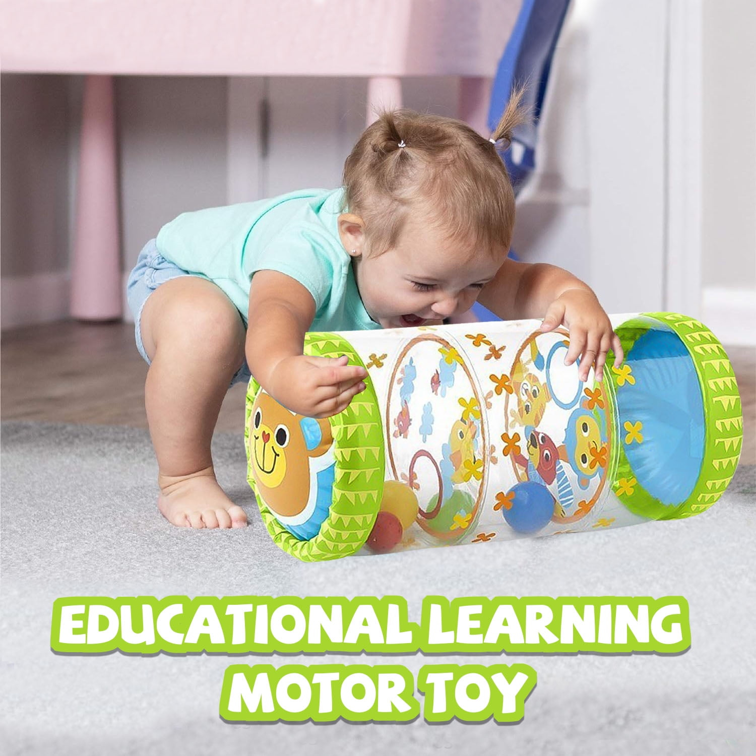 Crawling & Walking Baby Toys, Inflatable Rolling Infant Toys, Birthday Toy for Infant Toddler Boy Girl 6 7 8 9 10 11 Month 1-2 Year Old - Image 5