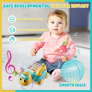 Alternative view of Baby Infant Light up Music Turtle Toys, Baby Toys 6-12 Months with Phone, Baby Crawling Toys for 12-24 Months, Learning Toys for 1 2 3 Year Old Boys Girls Gift